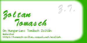 zoltan tomasch business card